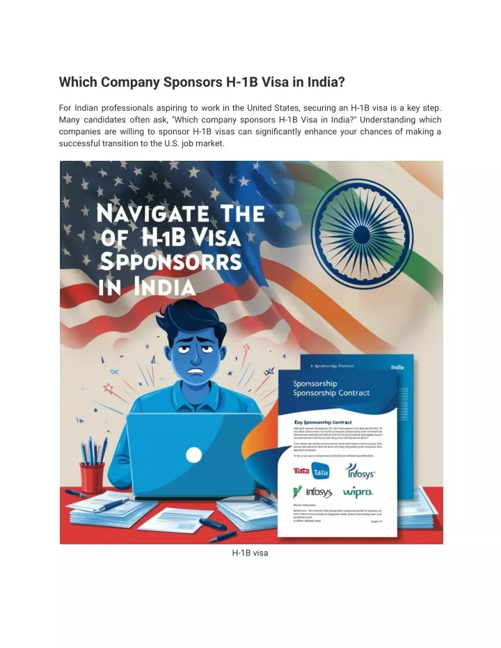 which company sponsors h 1b visa in india