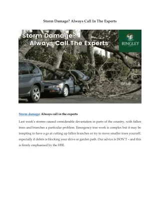 storm damage always call in the experts