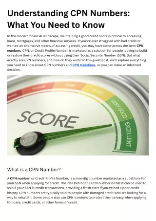 Understanding CPN Numbers What You Need to Know