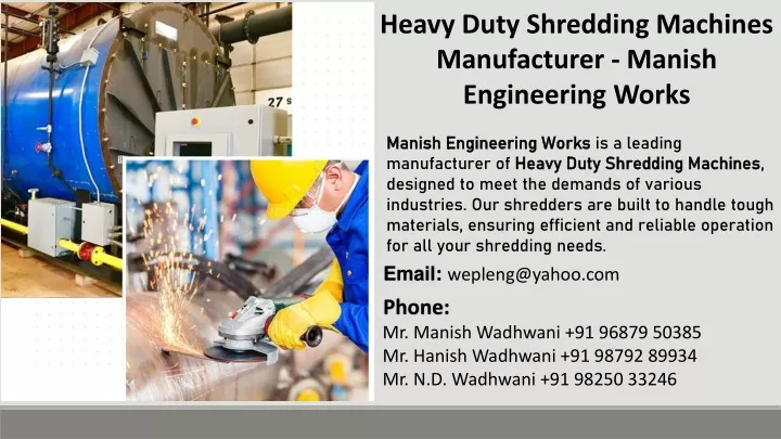 heavy duty shredding machines manufacturer manish