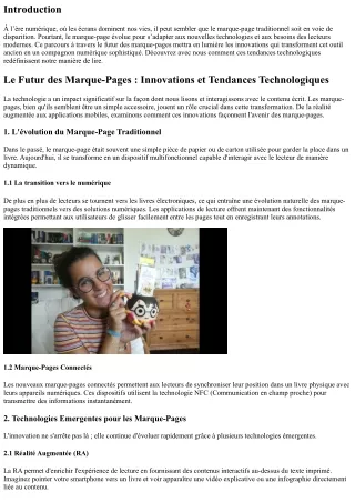 Le Futur des Marque-Pages : Innovations et Tendances Technologiques