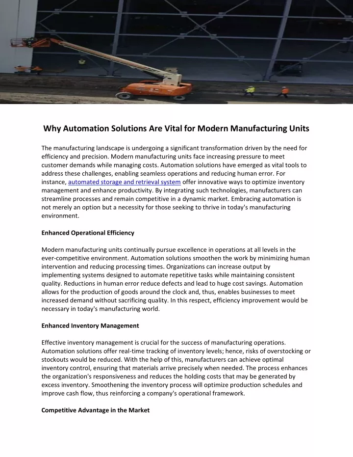 why automation solutions are vital for modern