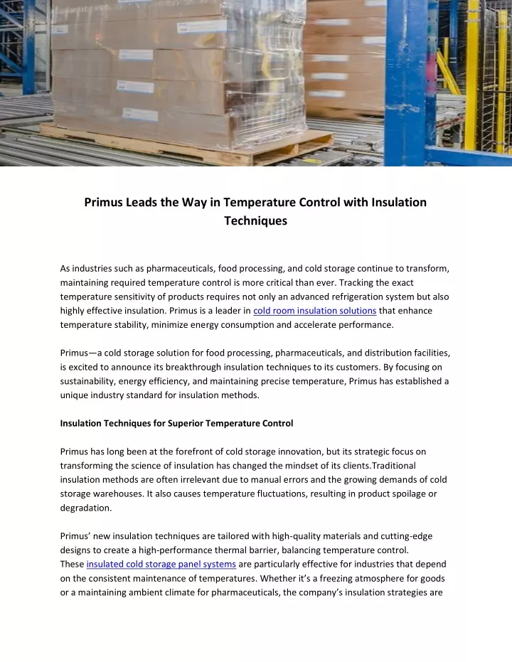 primus leads the way in temperature control with