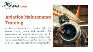 Aviation Maintenance Training: Simplified for Your Success