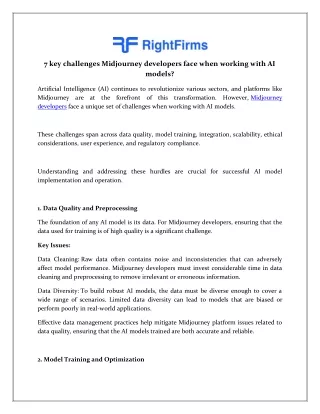7 Key AI Challenges Midjourney Developers Face in Model Development