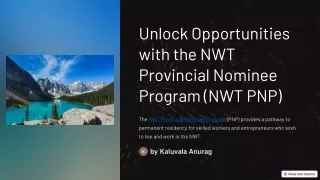 unlock opportunities with the nwt provincial