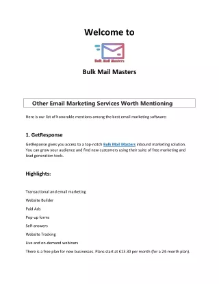 Bulk Mail Masters