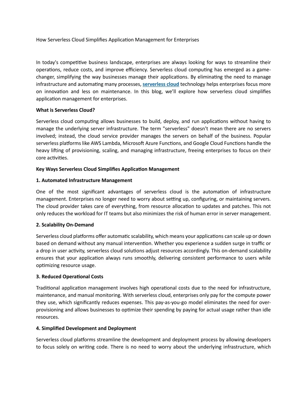 PPT - How Serverless Cloud Simplifies Application Management for ...