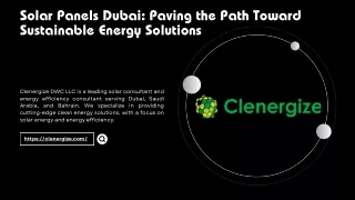 Solar Panels Dubai Paving the Path Toward Sustainable Energy Solutions