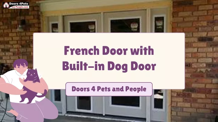 french door with built in dog door