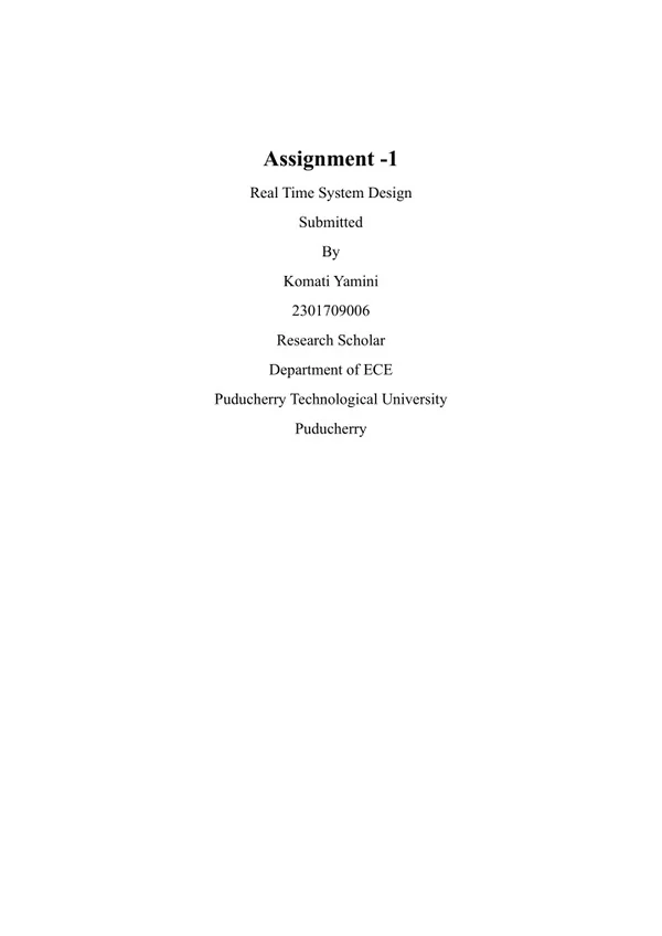 assignment 1