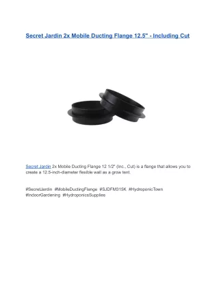 Secret Jardin 2x Mobile Ducting Flange 12