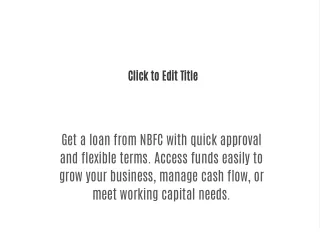 Get NBFC Business Loan – Flexible Financing for Your Business