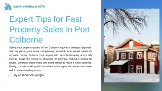 Expert Tips for Fast Property Sales in Port Colborne