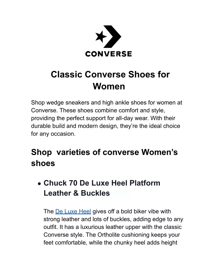 classic converse shoes for women