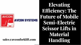 The Impact of Material-Handling Equipment on Efficiency Enhancement