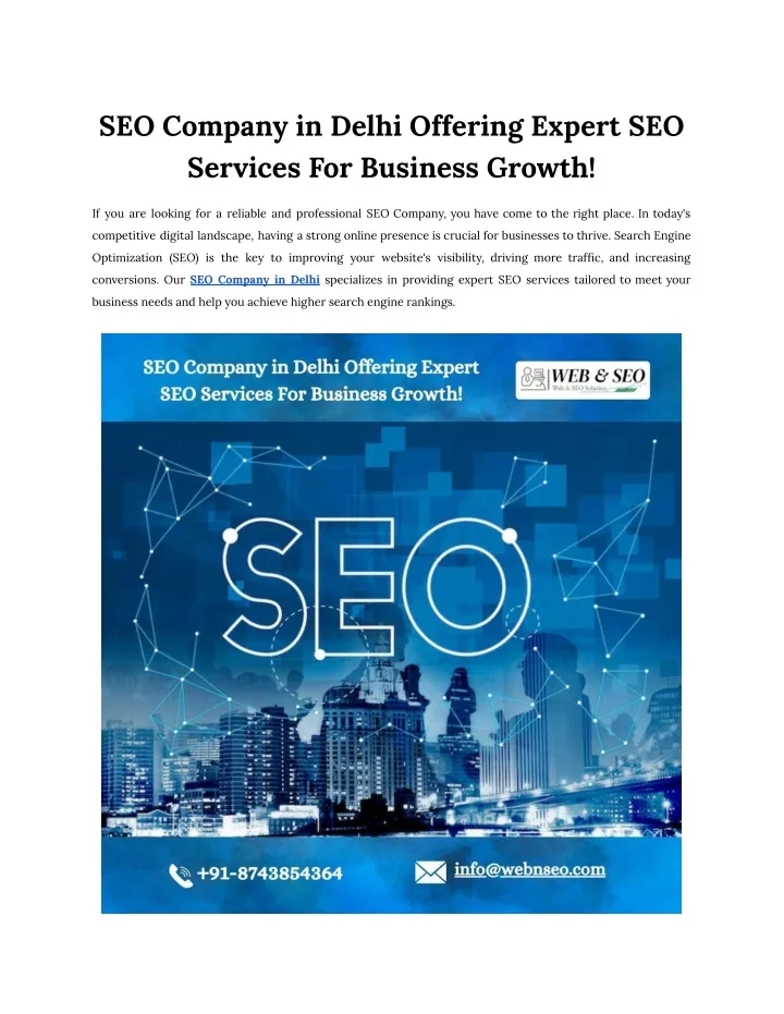 seo company in delhi offering expert seo services