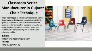 Classroom Series Manufacturer in Gujarat - Chair Technique