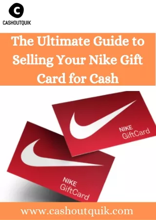 The Ultimate Guide to Selling Your Nike Gift Card for Cash