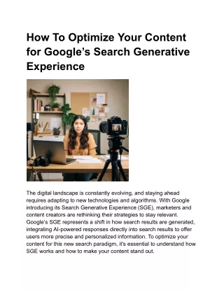 how to optimize your content for google s search
