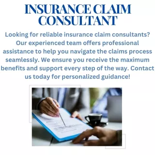 Insurance Claim Advisory | Expert Support for Successful Claims