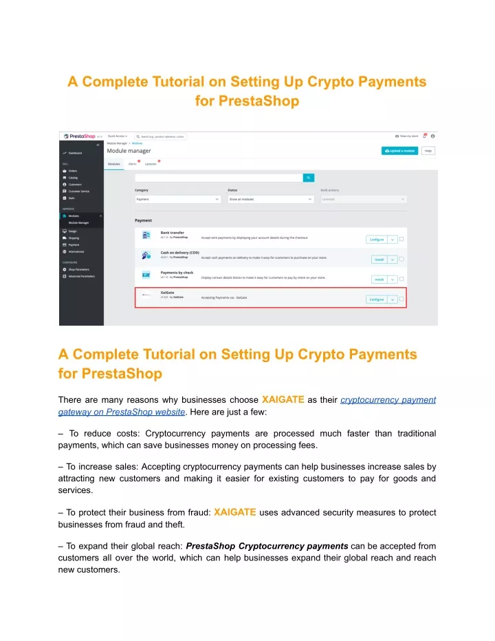 a complete tutorial on setting up crypto payments