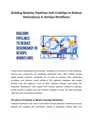 Modular Pipelines with CodeOps | Streamline DevOps Workflows