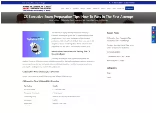 "A Comprehensive Syllabus for Aspiring Company Secretaries: CS Executive 2024