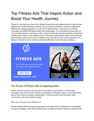 Top Fitness Ads That Inspire Action and Boost Your Health Journey