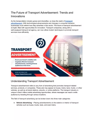 the future of transport advertisement trends