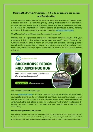 building the perfect greenhouse a guide