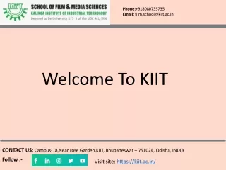 Best Acting Institute in India - KIIT School of Films and Media Sciences