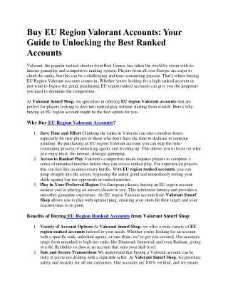 Guide to Unlocking the Best Ranked Accounts