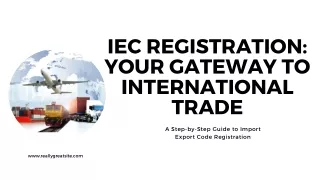 iec registration your gateway to international