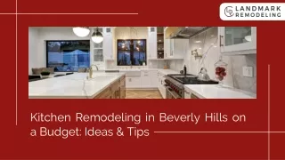 kitchen remodeling in beverly hills on a budget