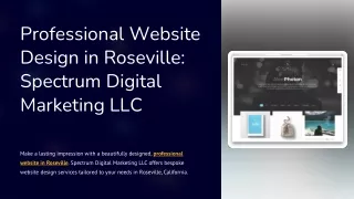 Professional Website Design in Roseville Spectrum Digital Marketing LLC