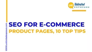 SEO for E-commerce Product Pages, 10 Top Tips