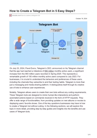 how to create a telegram bot in 5 easy steps