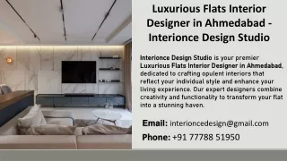 Luxurious Flats Interior Designer in Ahmedabad - Interionce Design Studio