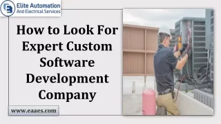 how to look for expert custom software