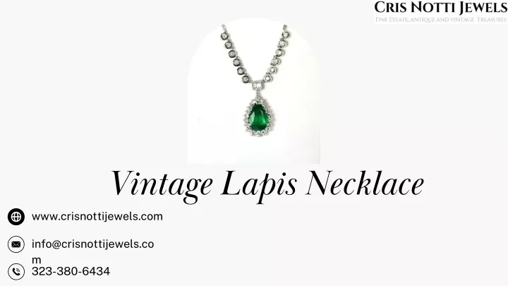 vintage lapis necklace