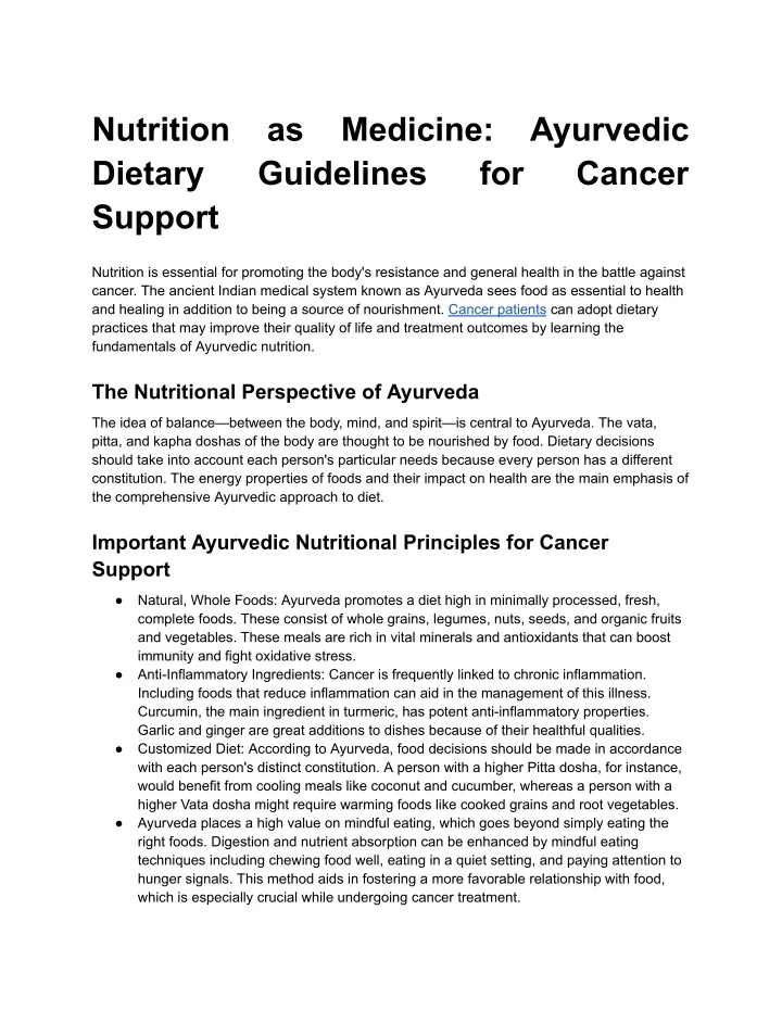 nutrition dietary support