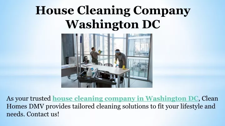 house cleaning company washington dc