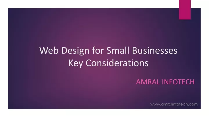 web design for small businesses key considerations