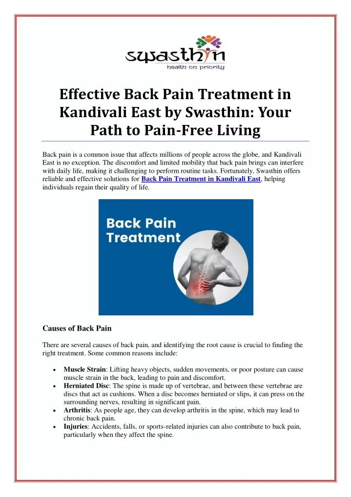 effective back pain treatment in kandivali east