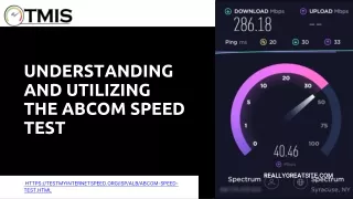 understanding and utilizing the abcom speed test