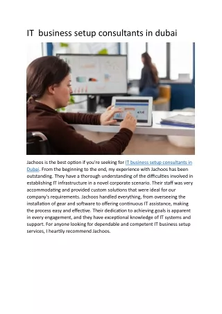 IT  business setup consultants in dubai