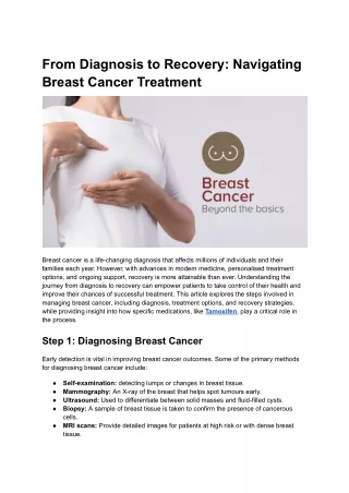 From Diagnosis to Recovery_ Navigating Breast Cancer Treatment
