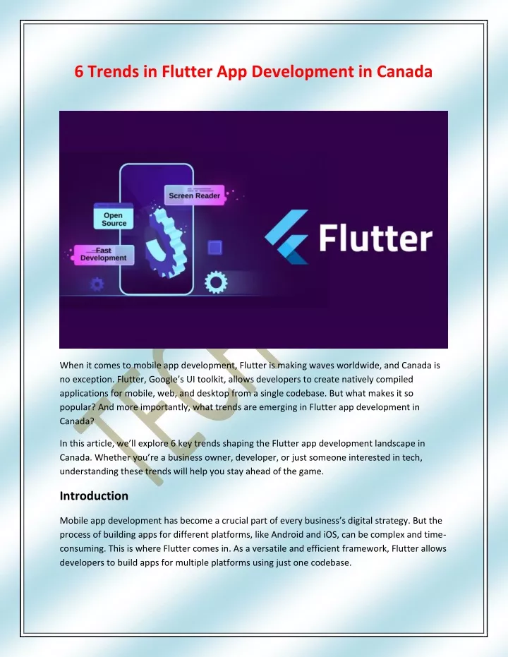 6 trends in flutter app development in canada