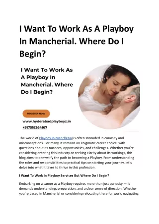 i want to work as a playboy in mancherial where